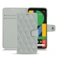 Custodia in pelle Google Pixel 5 - Gris - Couture ( Nappa - Pantone W428C ) 