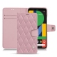 Housse cuir Google Pixel 5 - Rose - Couture ( Nappa - Pantone 2365C ) 