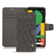 Custodia in pelle Google Pixel 5 - Anthracite - Couture ( Pantone 424C ) 