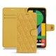 Housse cuir Google Pixel 5 - Mimosa - Couture ( Pantone 141C ) 