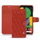 Funda de piel Google Pixel 5 - Papaye - Couture ( Pantone 180C ) 