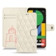 Housse cuir Google Pixel 5 - Blanc escumo - Couture