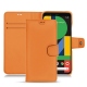 Google Pixel 5 leather case - Orange PU