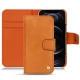 Lederschutzhülle Apple iPhone 12 Pro Max - Mandarine vintage ( Pantone 165C ) 