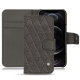 Capa em pele Apple iPhone 12 Pro Max - Anthracite - Couture ( Pantone 424C ) 