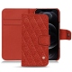 Custodia in pelle Apple iPhone 12 Pro Max - Papaye - Couture ( Pantone 180C ) 