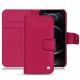 Lederschutzhülle Apple iPhone 12 Pro Max - Rose fluo