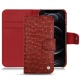 Funda de piel Apple iPhone 12 Pro Max - Autruche ciliegia