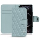 レザーケース Apple iPhone 12 Pro - Bleu ciel - Couture ( Nappa - Pantone 277C ) 