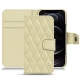 Apple iPhone 12 Pro leather case - Beige - Couture ( Nappa - Pantone 7502C ) 