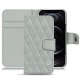 レザーケース Apple iPhone 12 Pro - Gris - Couture ( Nappa - Pantone W428C ) 