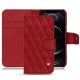 レザーケース Apple iPhone 12 Pro - Rouge - Couture ( Nappa - Pantone 199C ) 