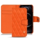 Custodia in pelle Apple iPhone 12 Pro - Orange fluo - Couture