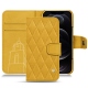 Capa em pele Apple iPhone 12 Pro - Jaune soulèu - Couture