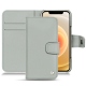 Apple iPhone 12 leather case - Gris ( Nappa - Pantone W428C ) 