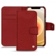 Housse cuir Apple iPhone 12 - Tomate ( Pantone 187C ) 
