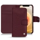 Housse cuir Apple iPhone 12 - Lie de vin ( Pantone 5115C ) 