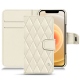 レザーケース Apple iPhone 12 - Blanc - Couture ( Bologna - White ) 