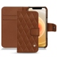 Capa em pele Apple iPhone 12 - Marron - Couture ( Nappa - Pantone 1615C ) 