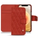 Capa em pele Apple iPhone 12 - Papaye - Couture ( Pantone 180C ) 