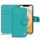 レザーケース Apple iPhone 12 - Bleu fluo