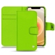 Apple iPhone 12 leather case - Vert fluo