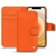 Lederschutzhülle Apple iPhone 12 - Orange fluo