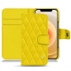 レザーケース Apple iPhone 12 - Jaune fluo - Couture