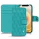 Capa em pele Apple iPhone 12 - Bleu fluo - Couture