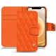 Apple iPhone 12 leather case - Orange fluo - Couture