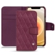 Apple iPhone 12 leather case - Prune vintage - Couture