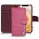 Apple iPhone 12 leather case - Serpent ciclamino