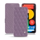 Housse cuir Google Pixel 5 - Lilas - Couture ( Nappa - Pantone 2645U ) 