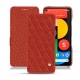 Custodia in pelle Google Pixel 5 - Papaye - Couture ( Pantone 180C ) 