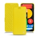 Google Pixel 5 leather case - Jaune fluo