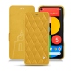 Housse cuir Google Pixel 5 - Jaune soulèu - Couture