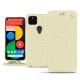 Google Pixel 5 leather case - Ivoire ( Sleek P C12 - White ) 