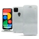 Google Pixel 5 leather case - Platinium ( Pantone 877C ) 
