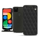 Housse cuir Google Pixel 5 - Noir - Couture ( Nappa - Black ) 