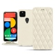 Lederschutzhülle Google Pixel 5 - Blanc - Couture ( Bologna - White ) 
