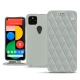Housse cuir Google Pixel 5 - Gris - Couture ( Nappa - Pantone W428C ) 