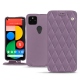 Google Pixel 5 leather case - Lilas - Couture ( Nappa - Pantone 2645U ) 
