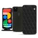 Housse cuir Google Pixel 5 - Ebène - Couture ( Sleek P C12 - Black ) 