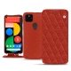 Lederschutzhülle Google Pixel 5 - Papaye - Couture ( Pantone 180C ) 