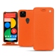 Housse cuir Google Pixel 5 - Orange fluo