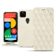 Lederschutzhülle Google Pixel 5 - Blanc escumo - Couture