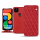 Housse cuir Google Pixel 5 - Rouge troupelenc - Couture