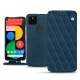 Google Pixel 5 leather case - Blu mediterran - Couture