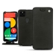 Housse cuir Google Pixel 5 - Negre poudro