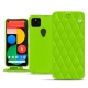 Housse cuir Google Pixel 5 - Vert fluo - Couture